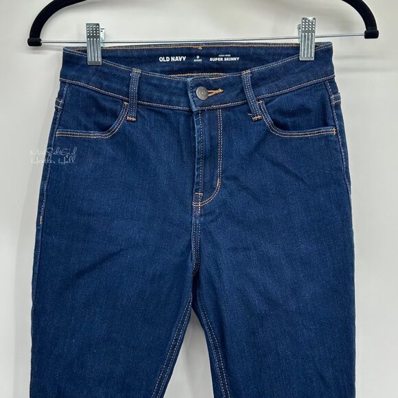 Old Navy High-Rise Super Skinny Jeans 0 Short - Picture 2 of 6